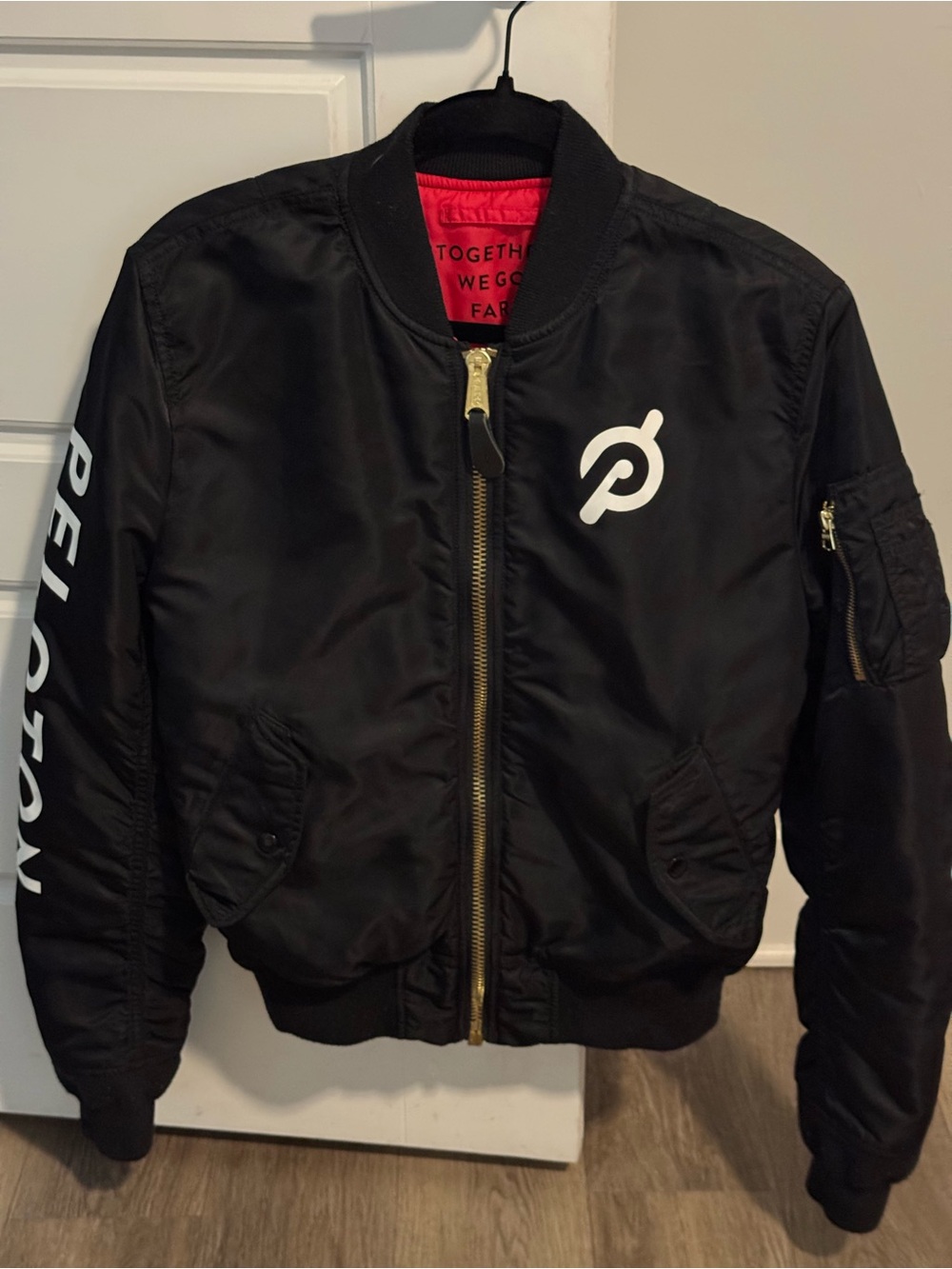 Alpha Industries x Peloton Reversible Bomber Flight Jacket (slim fit small)